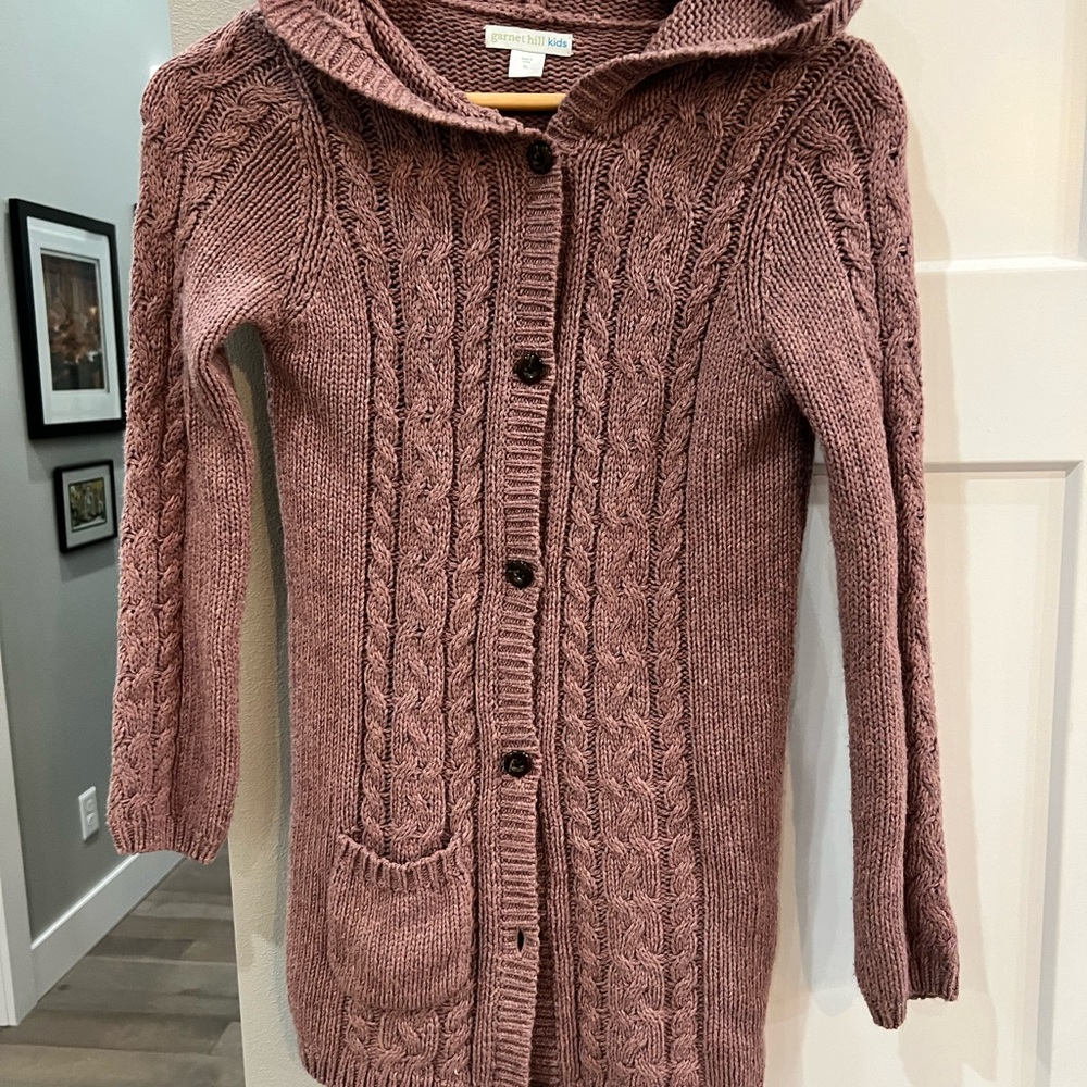 Garnet Hill girls size XL long cardigan